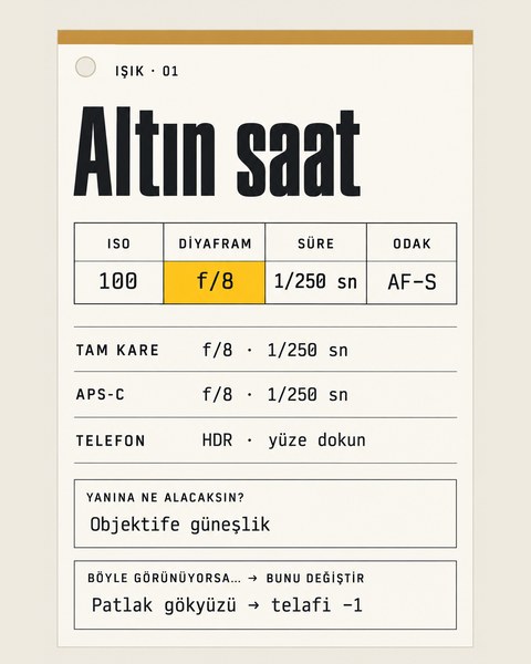 Işık, altın saat